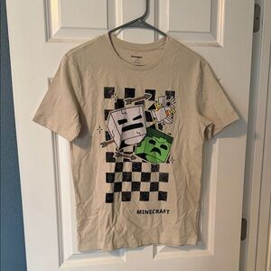 Old Navy Beige Minecraft Graphic Tee